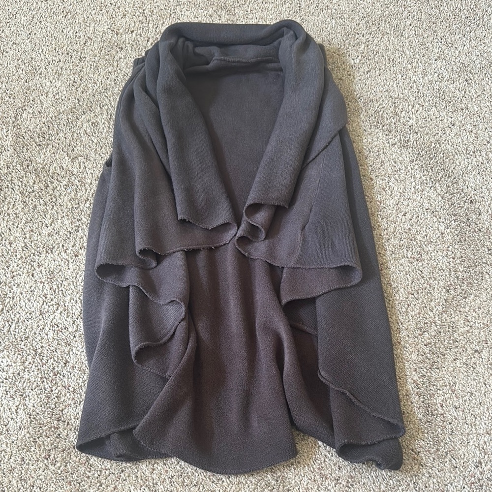 Look Gray Shrug with Draped Neckline